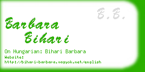 barbara bihari business card